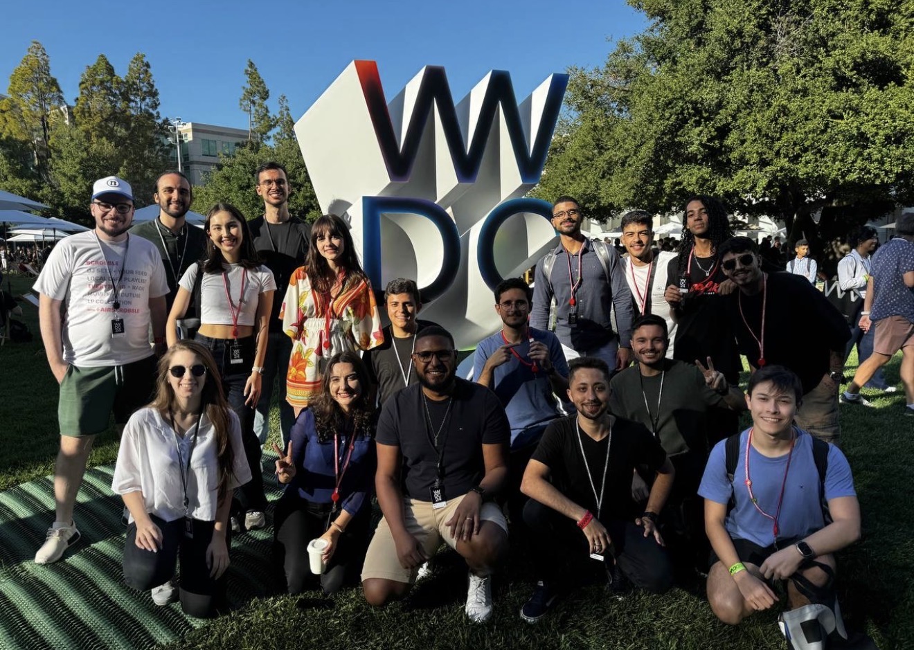 Group photo with fellow attendees at WWDC24