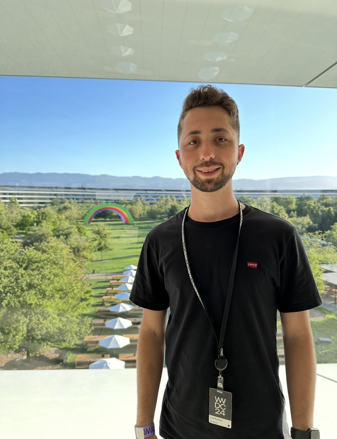 Luis Gustavo at Apple Park during WWDC24